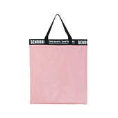 廠家個(gè)性生產(chǎn)洗水過無紡布杜邦紙/平口手提袋字母織帶休閑袋